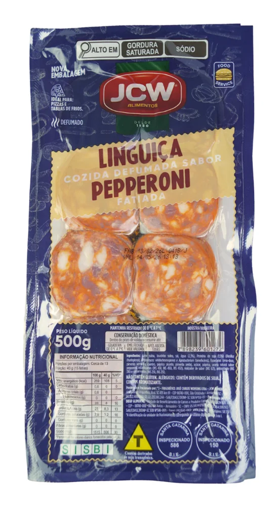 Pepperoni fatiado JCW 500 g