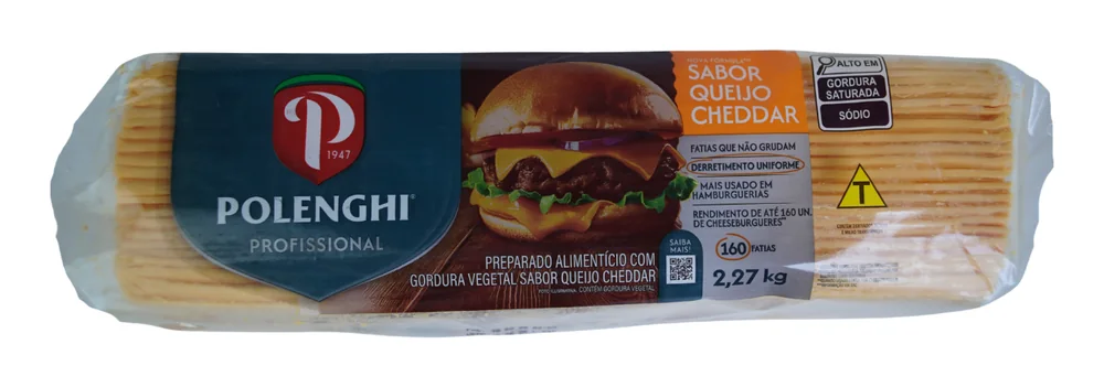 Cheddar fatiado Polenghi 2,27 kg